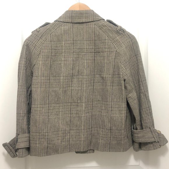 Banana Republic Plaid Pea Coat - Size XS - Picture 2 of 9